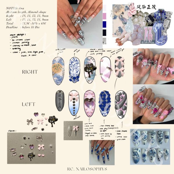 Set d'ongles press-on personnalisé