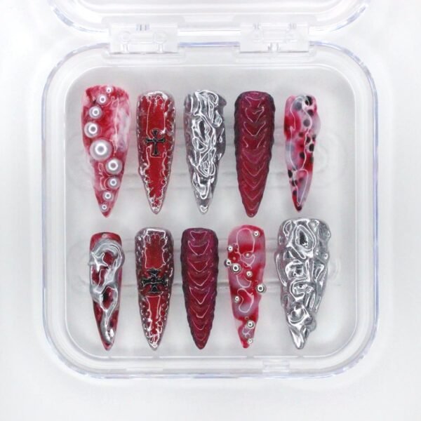 Lustrous Red | faux ongles – Image 3