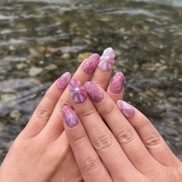 Rose Marble | faux ongles – Image 2