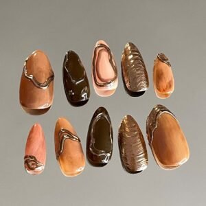 Set d'ongles press-on Toffee Praline