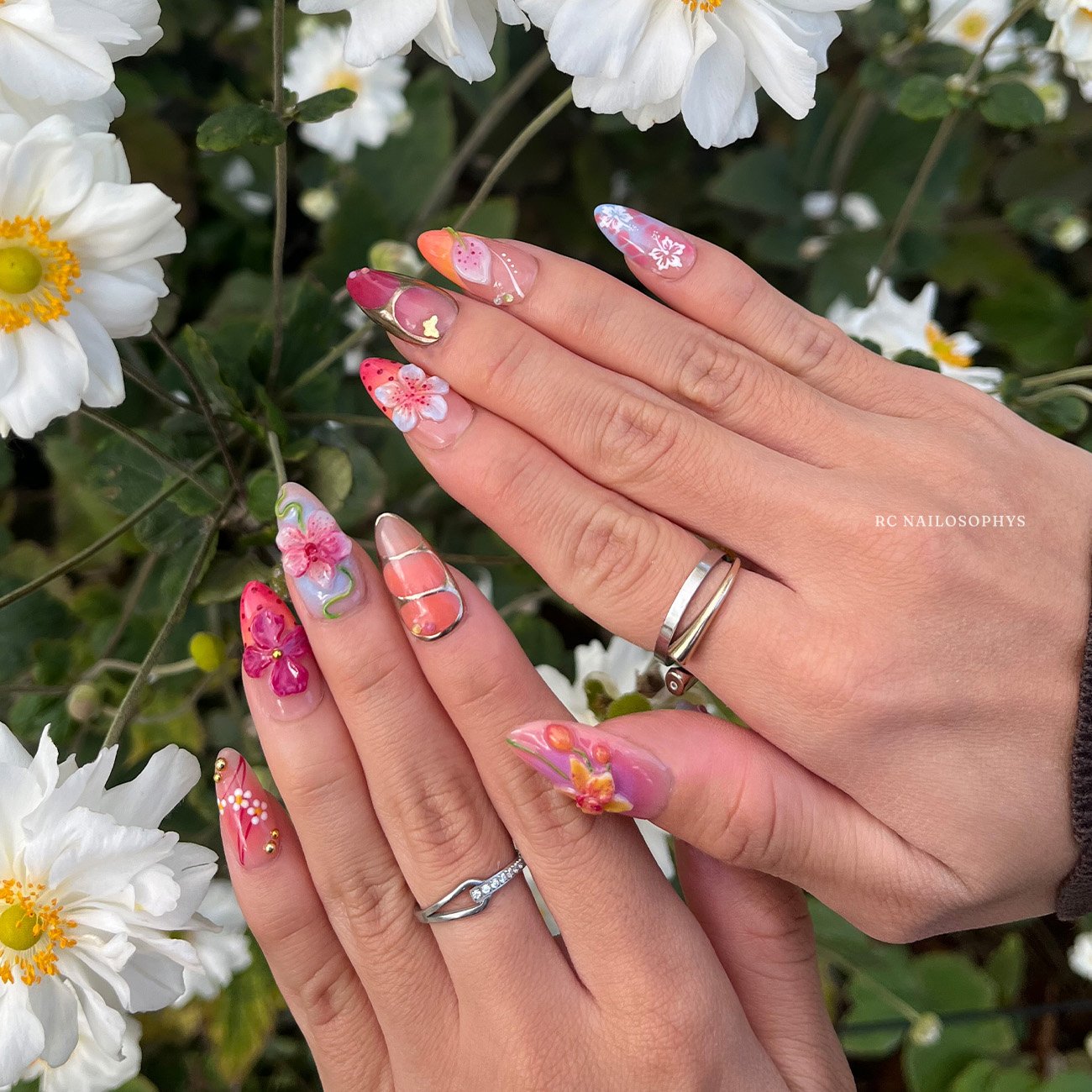 Tropical Punch faux ongles press on