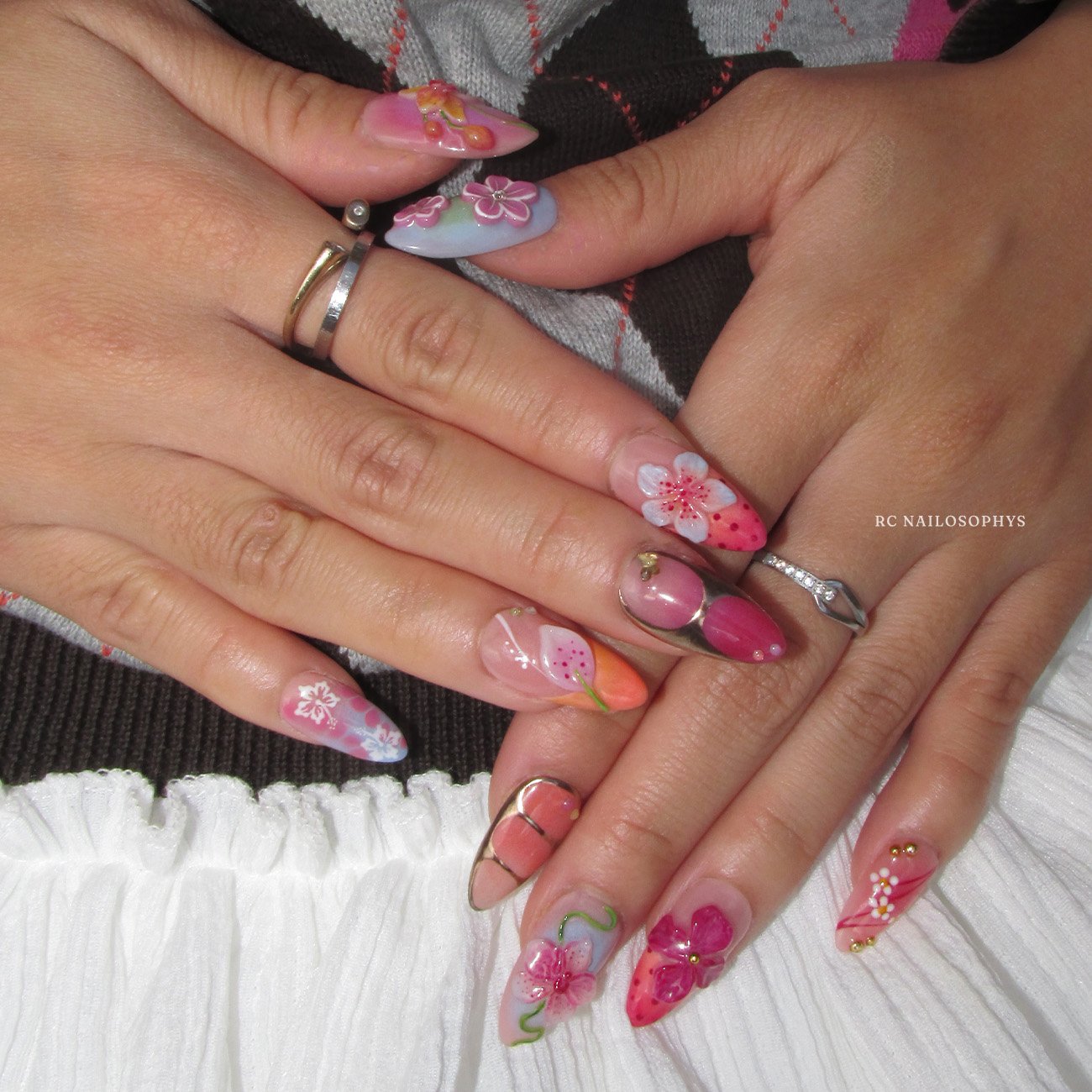 Tropical Punch faux ongles press on