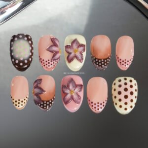 Dots & Blooms faux ongles press on